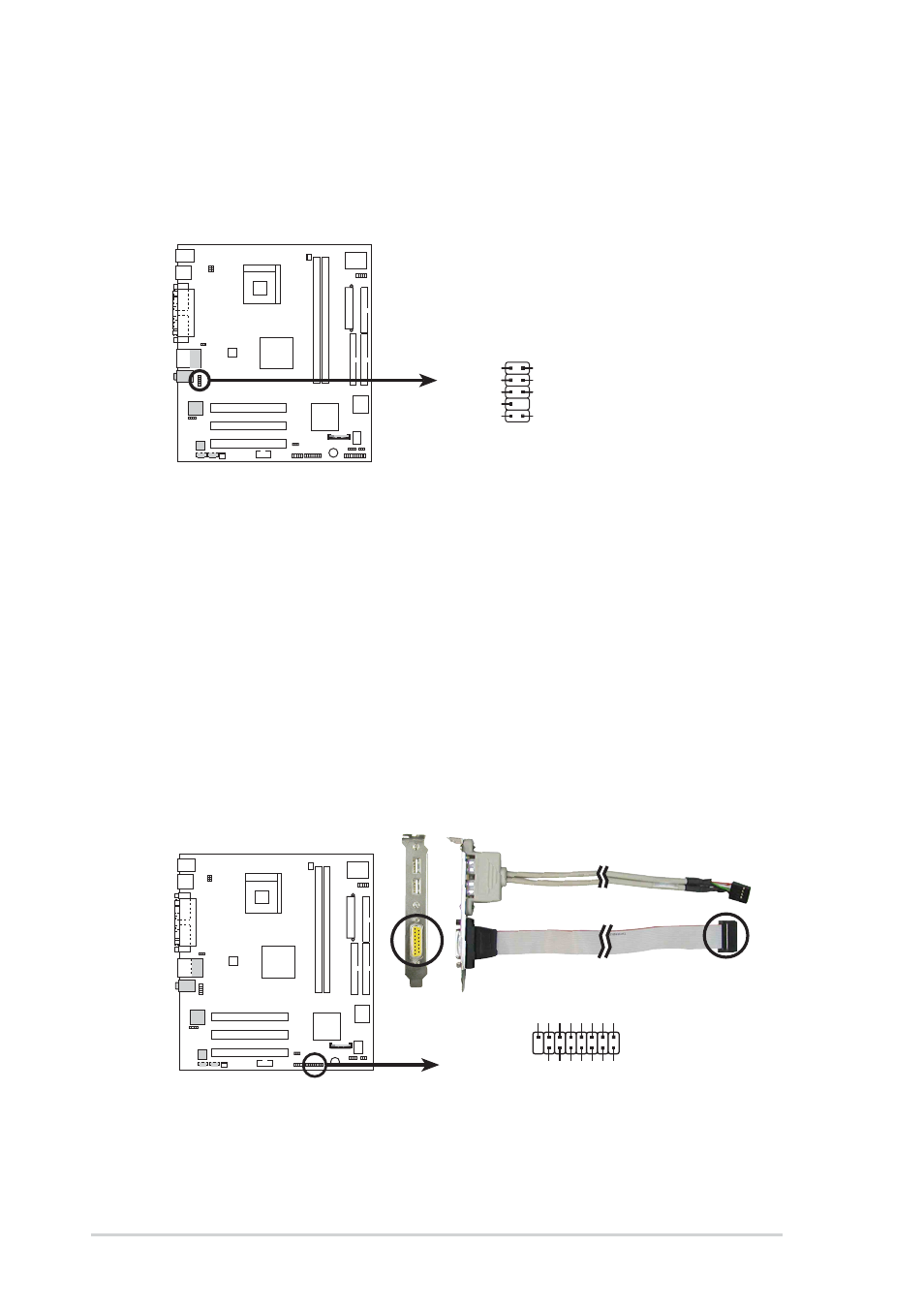 P4bgl-mx front panel audio connector iapanel1, P4bgl-mx game connector game1 | Asus P4BGL-MX User Manual | Page 26 / 67