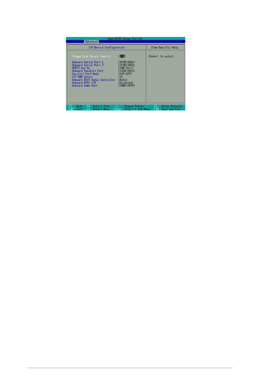 2 i/o device configuration | Asus P4BGL-MX User Manual | Page 48 / 67