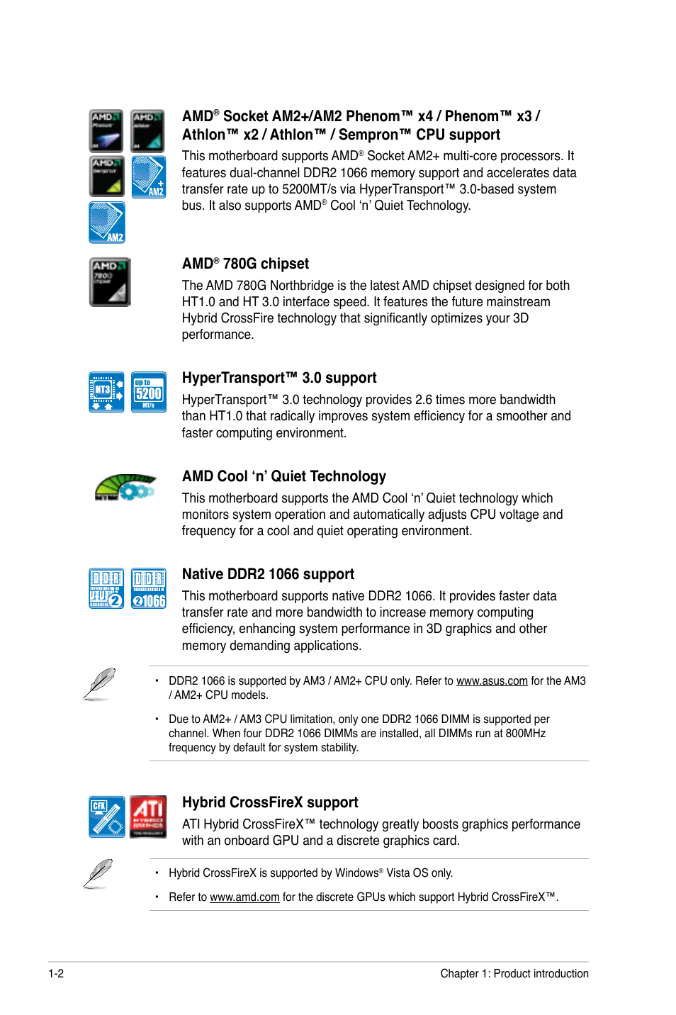 Asus Motherboard M4A78-EM User Manual | Page 14 / 64