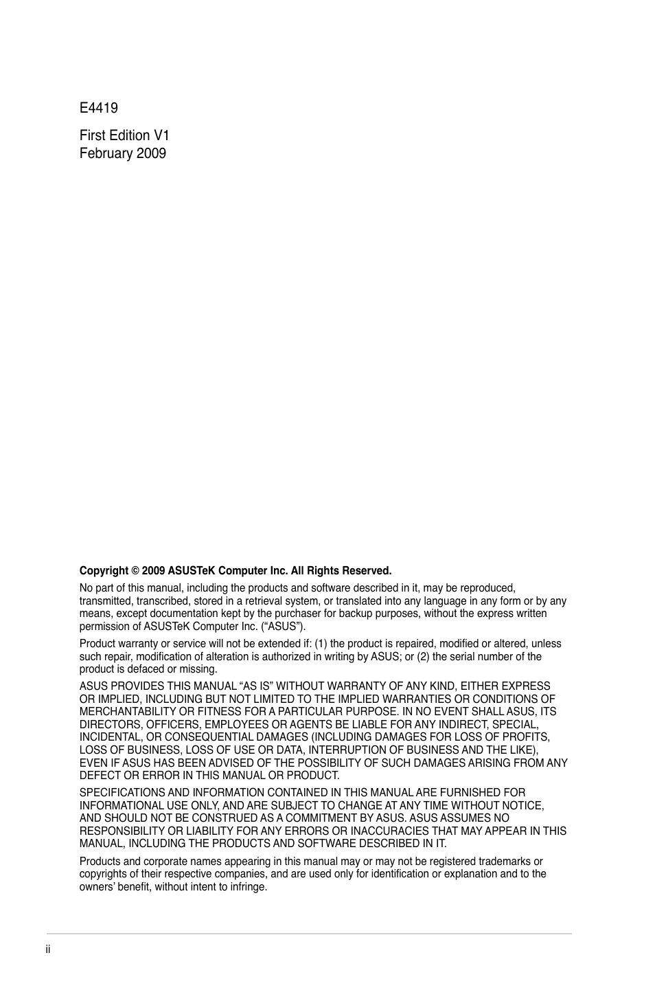 Asus Motherboard M4A78-EM User Manual | Page 2 / 64