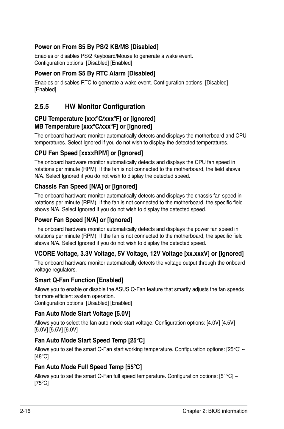5 hw monitor configuration, Hw monitor configuration -16 | Asus Motherboard M4A78-EM User Manual | Page 58 / 64