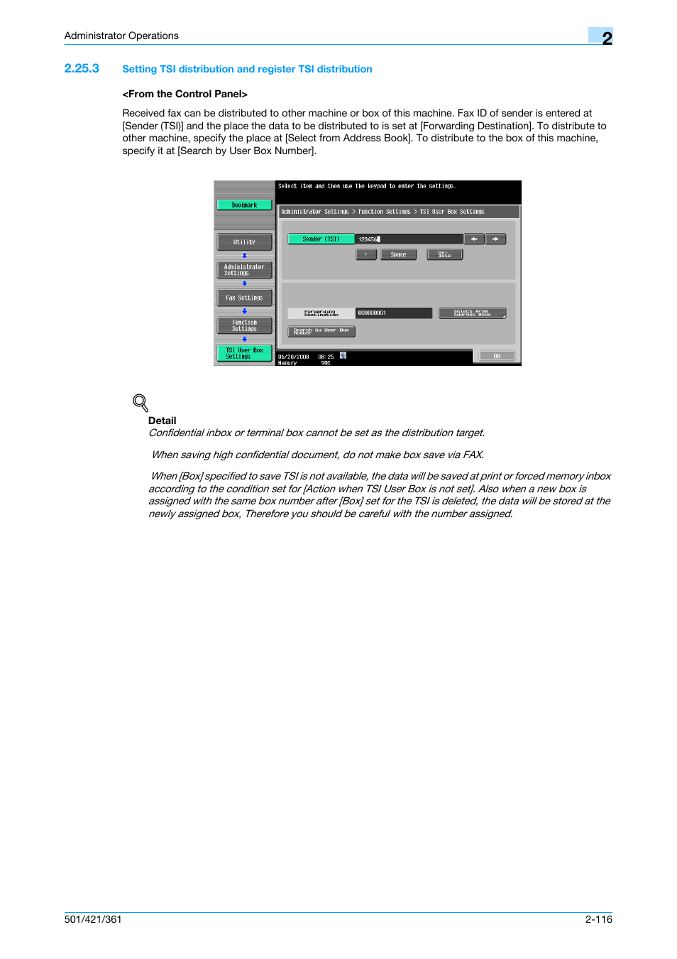 From the control panel | Konica Minolta bizhub 361 User Manual | Page 133 / 217