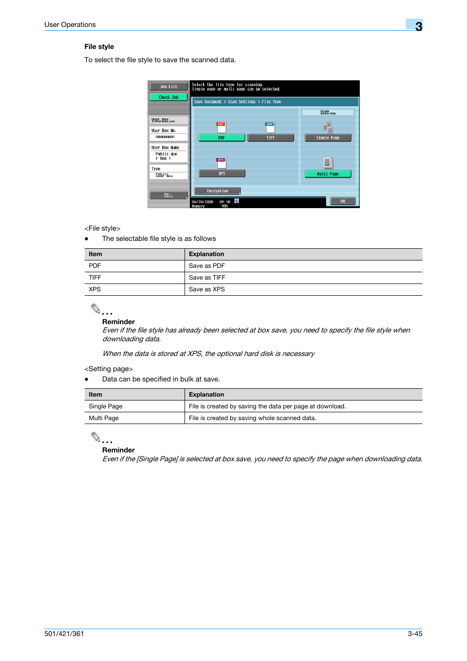 File style, File style -45 | Konica Minolta bizhub 361 User Manual | Page 178 / 217