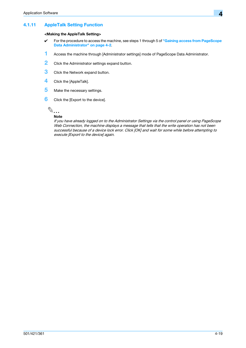 11 appletalk setting function, Making the appletalk setting | Konica Minolta bizhub 361 User Manual | Page 197 / 217