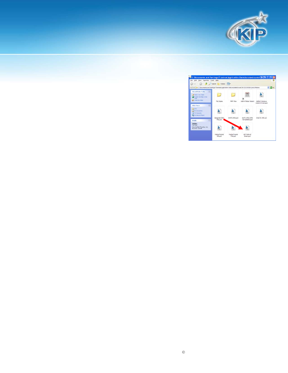 Connection, Options, Kip print link – advanced features | Kip certified autocad driver, Connection options | Konica Minolta KIP Color 80 User Manual | Page 11 / 28
