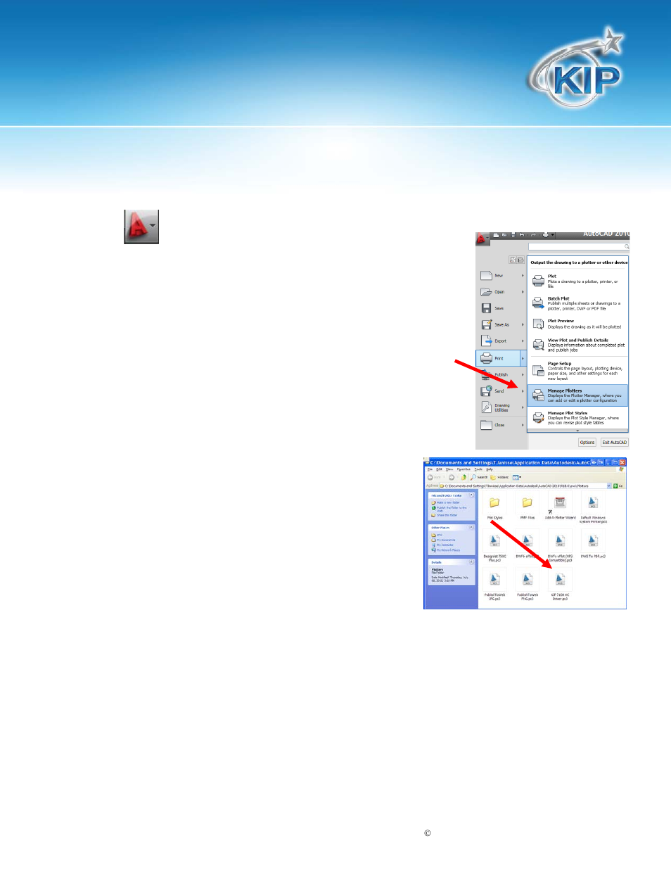 Configuration, Kip certified autocad driver | Konica Minolta KIP Color 80 User Manual | Page 12 / 28