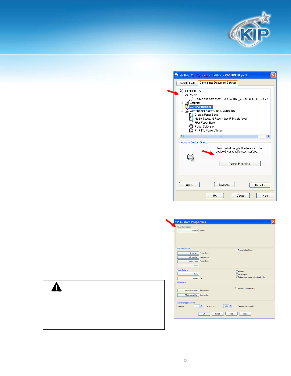 Custom properties, Kip certified autocad driver | Konica Minolta KIP Color 80 User Manual | Page 15 / 28