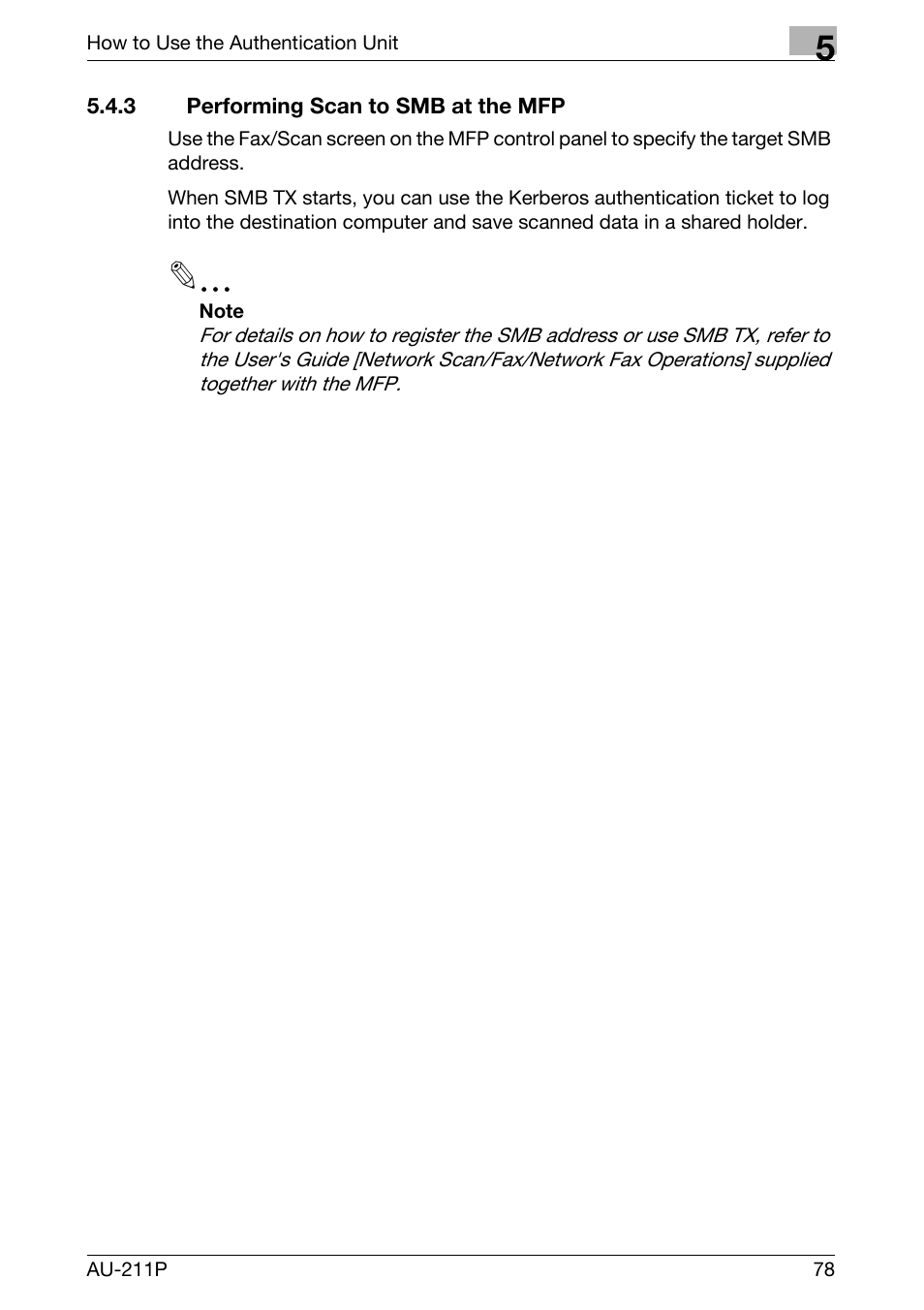 3 performing scan to smb at the mfp | Konica Minolta bizhub 751 User Manual | Page 16 / 53