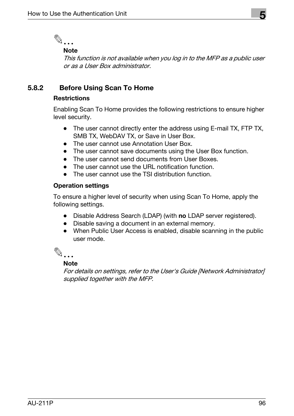 2 before using scan to home | Konica Minolta bizhub 751 User Manual | Page 34 / 53