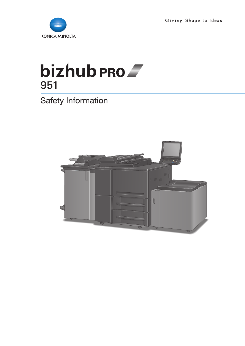 Konica Minolta bizhub PRO 951 User Manual | 36 pages