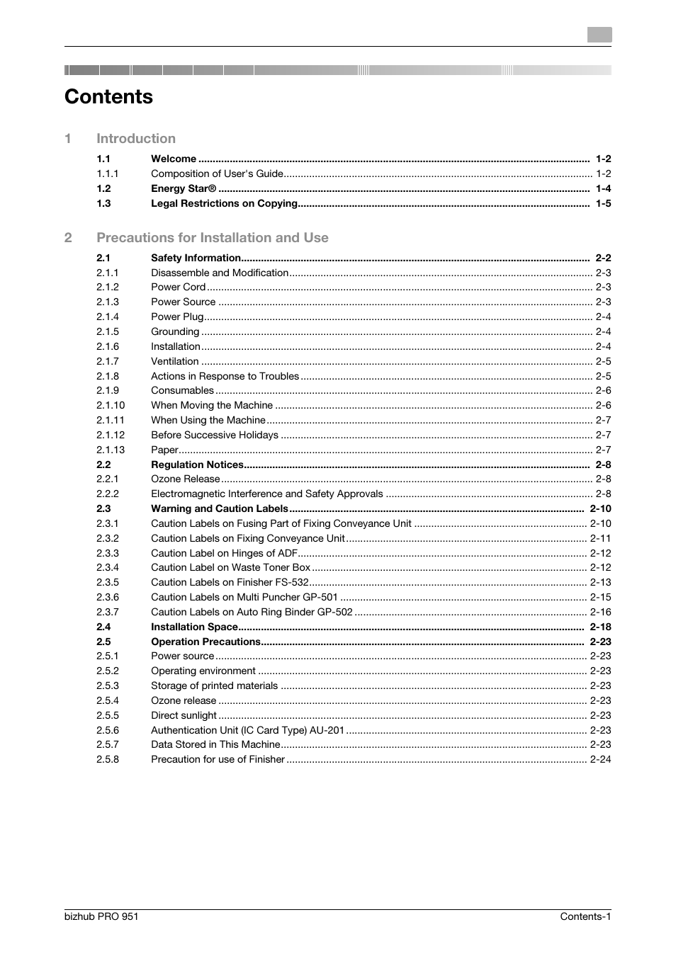 Konica Minolta bizhub PRO 951 User Manual | Page 3 / 36