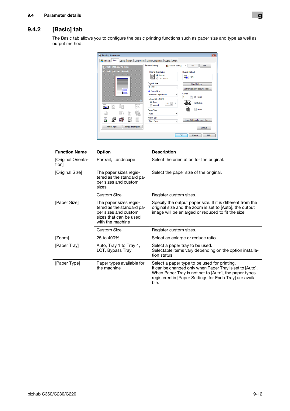 2 [basic] tab, Basic] tab -12 | Konica Minolta BIZHUB C360 User Manual | Page 102 / 311