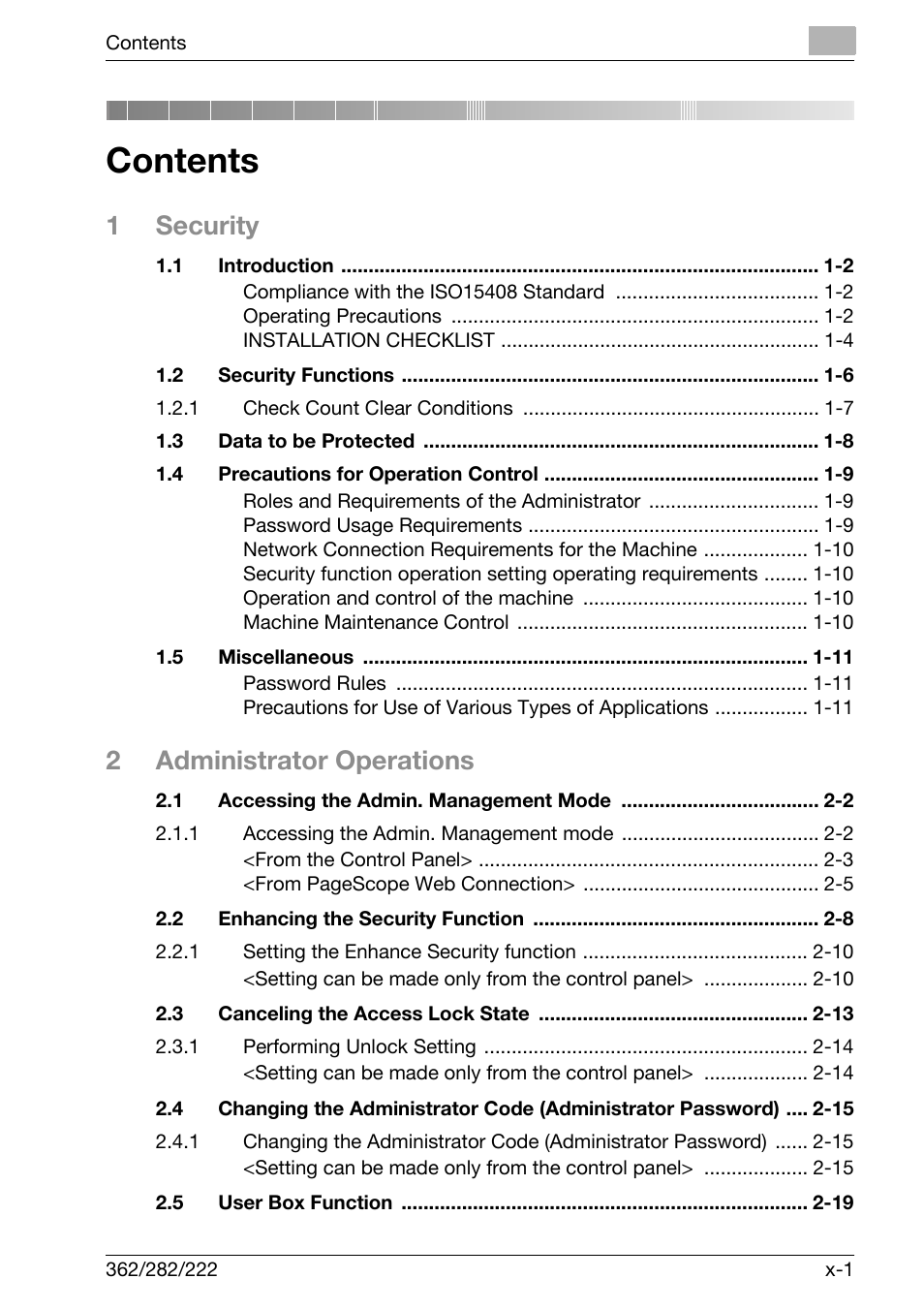 Konica Minolta bizhub 282 User Manual | Page 2 / 90