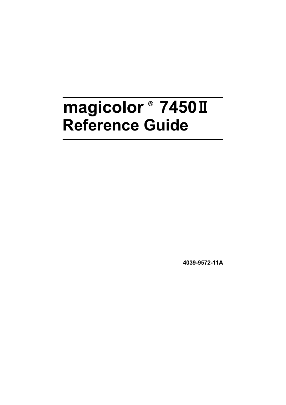 Konica Minolta magicolor 7450 II User Manual | 350 pages