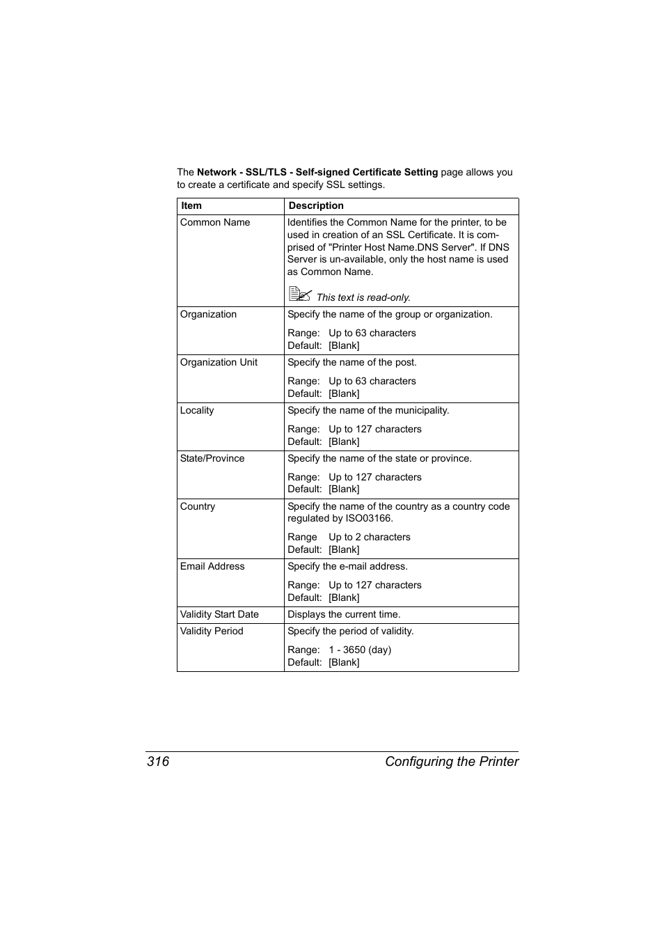 Configuring the printer 316 | Konica Minolta magicolor 7450 II User Manual | Page 336 / 350