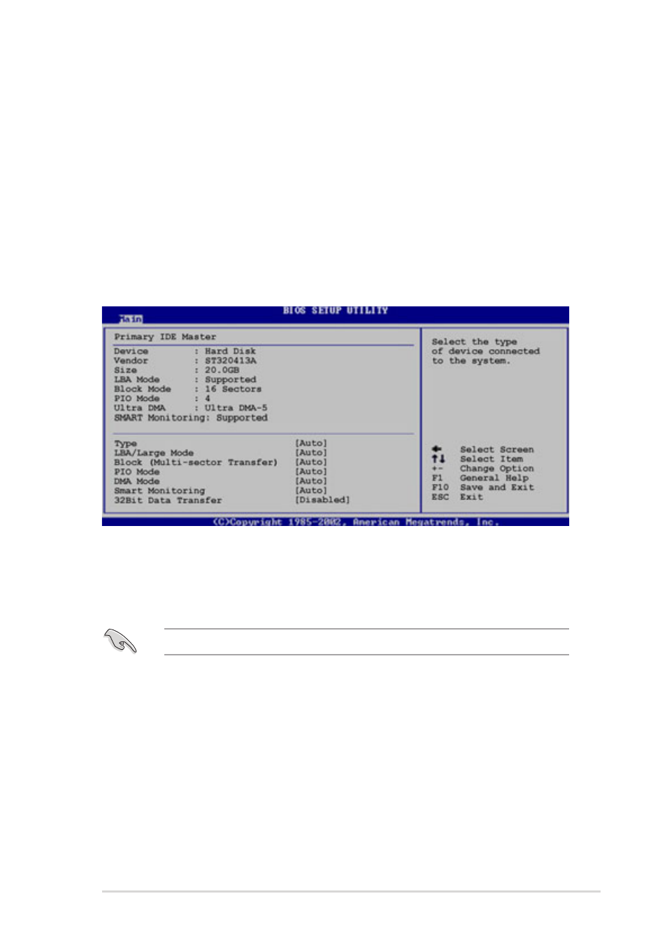 1 primary and secondary ide master/slave | Asus Motherboard A7N8X-VM/400 User Manual | Page 43 / 64