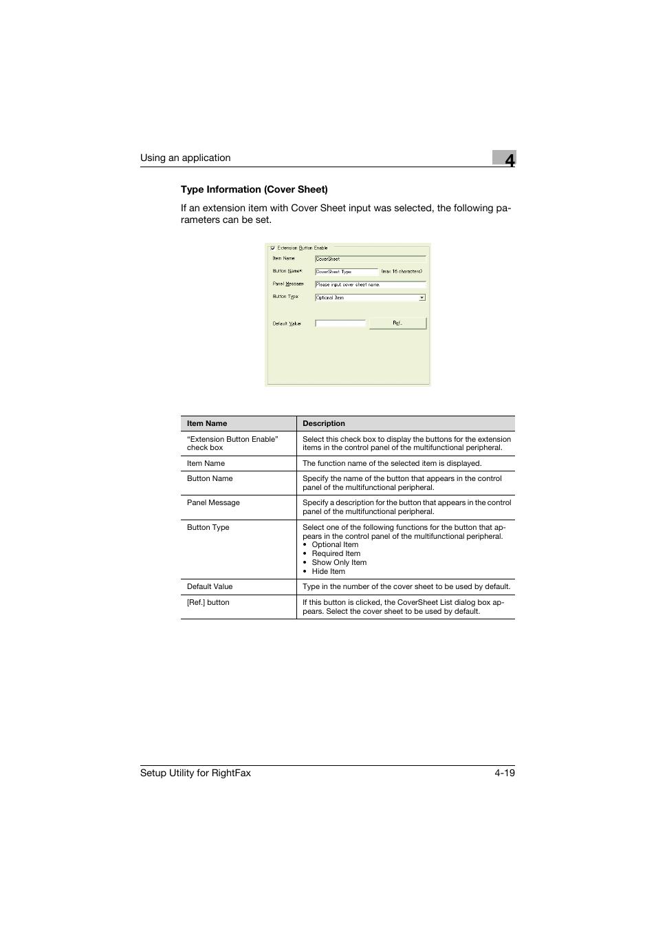 Type information (cover sheet), Type information (cover sheet) -19, Type information (cover sheet)” on | Konica Minolta bizhub 751 User Manual | Page 33 / 65