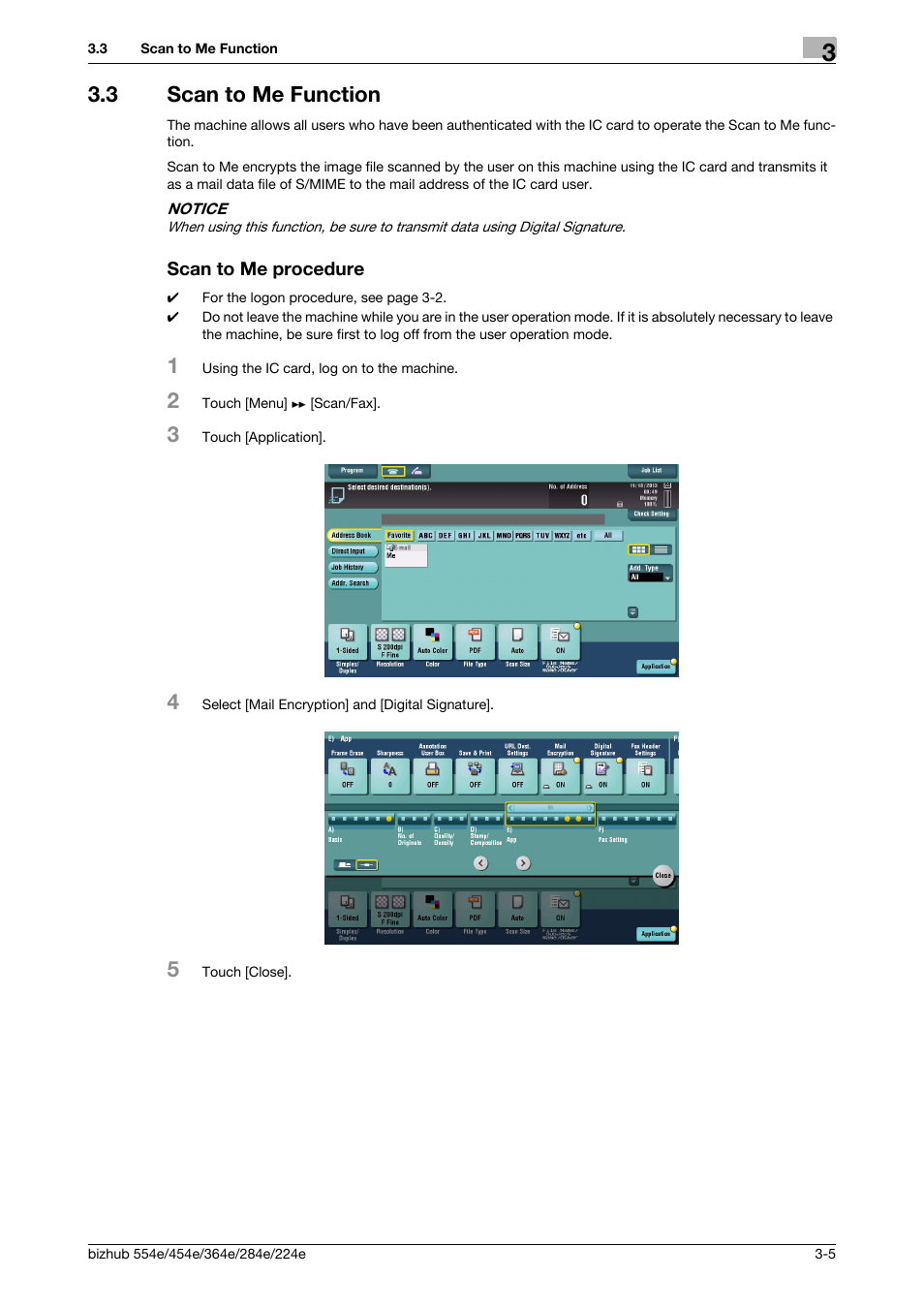 3 scan to me function, Scan to me procedure, Scan to me function -5 scan to me procedure -5 | Konica Minolta bizhub 364e User Manual | Page 56 / 58