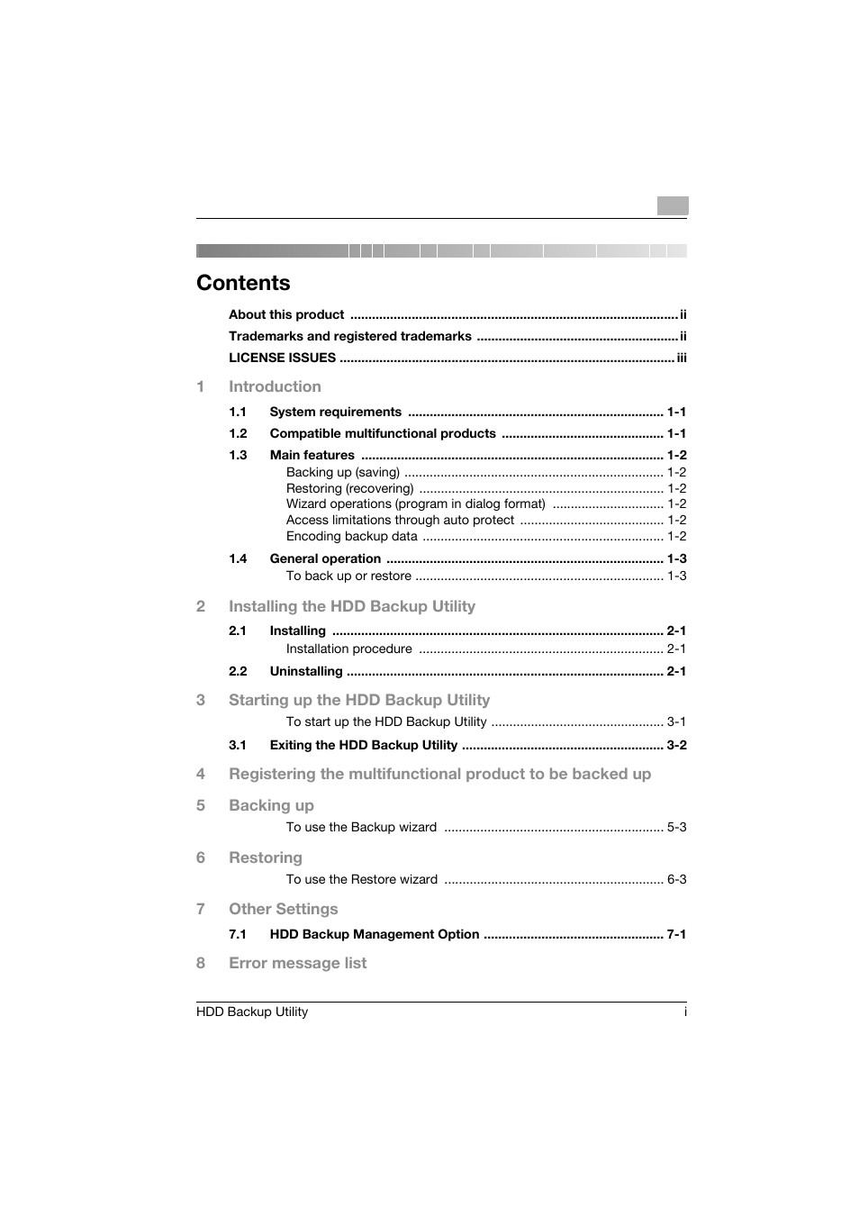 Konica Minolta HDD Backup Utility User Manual | Page 2 / 30