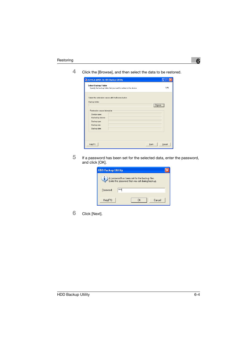 Konica Minolta HDD Backup Utility User Manual | Page 24 / 30