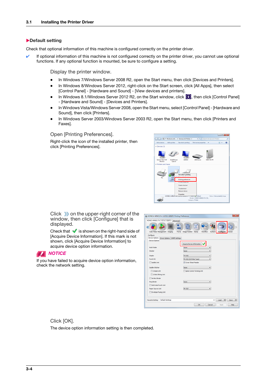 Default setting, Default setting -4 | Konica Minolta bizhub PRO C1060L User Manual | Page 26 / 143