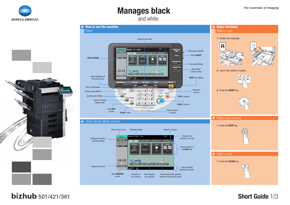 Konica Minolta bizhub 421 User Manual | 3 pages