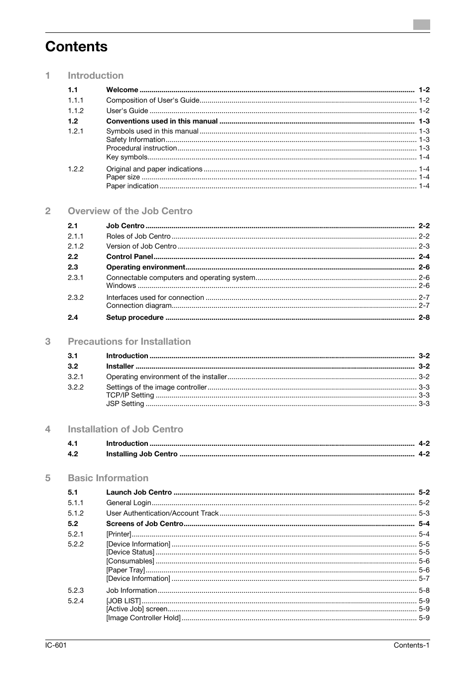 Konica Minolta bizhub PRESS C7000P User Manual | Page 2 / 105