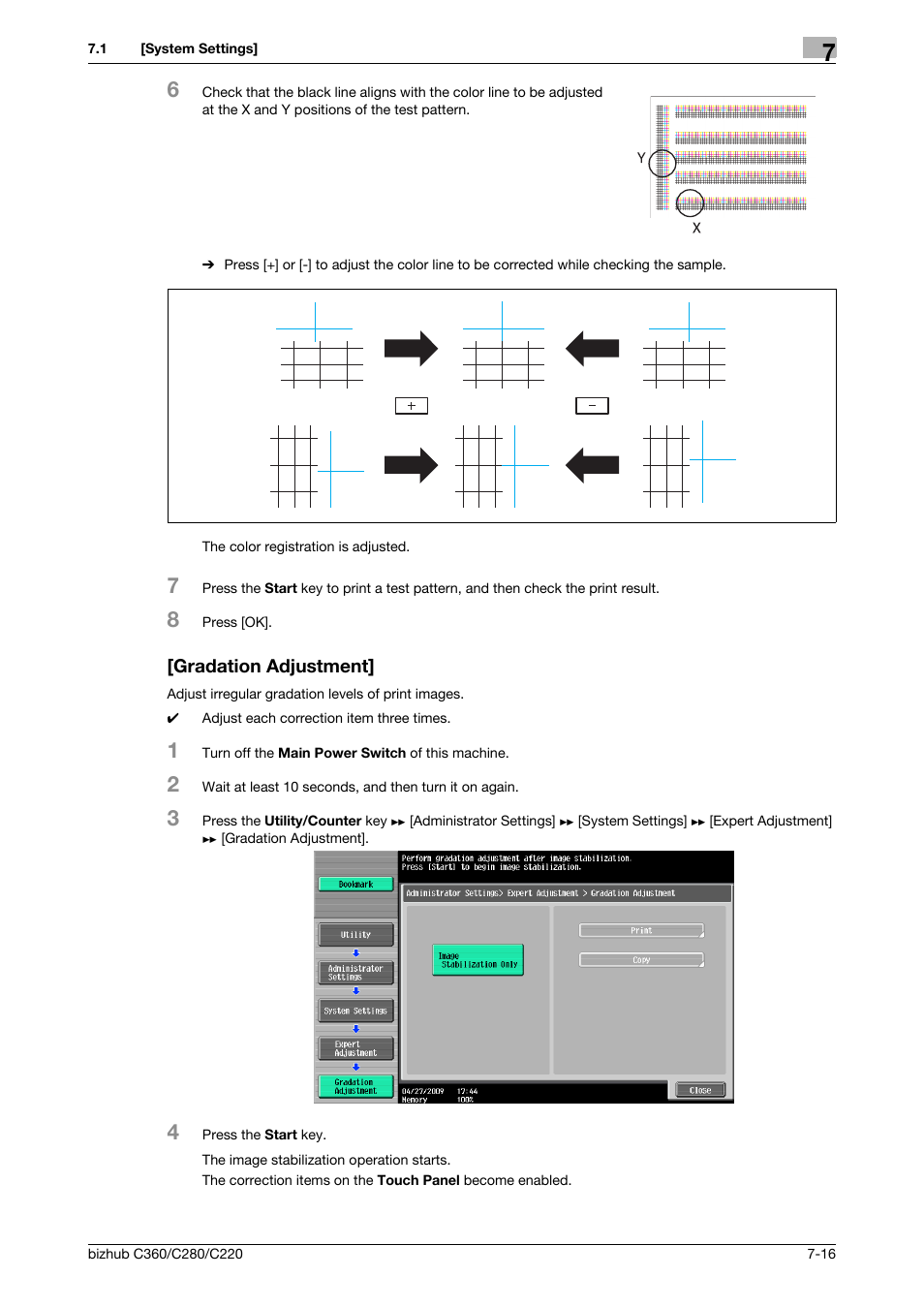 Gradation adjustment, Gradation adjustment] -16 | Konica Minolta BIZHUB C360 User Manual | Page 153 / 285