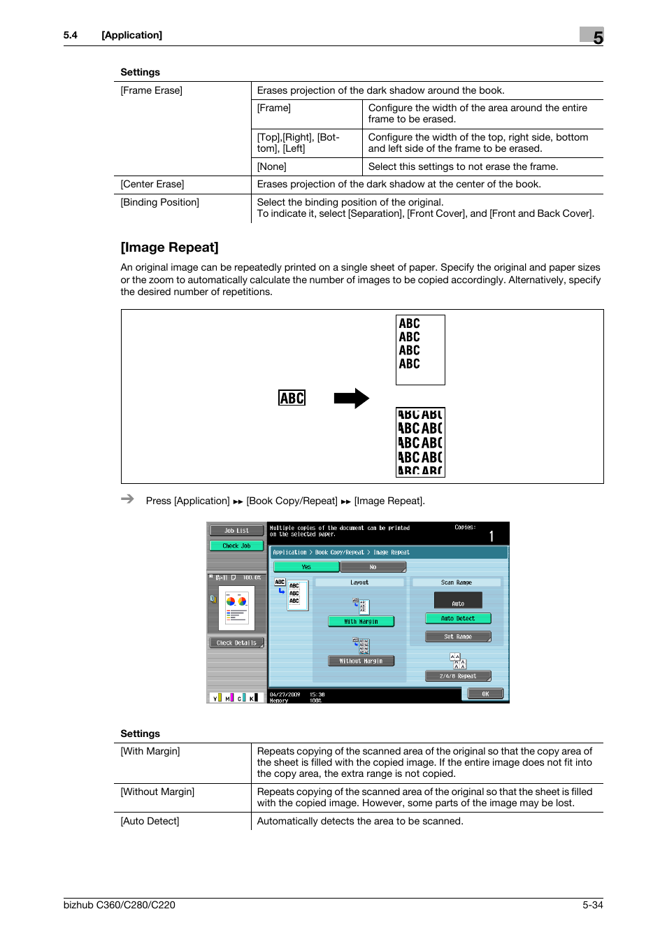 Image repeat, Image repeat] -34 | Konica Minolta BIZHUB C360 User Manual | Page 91 / 285