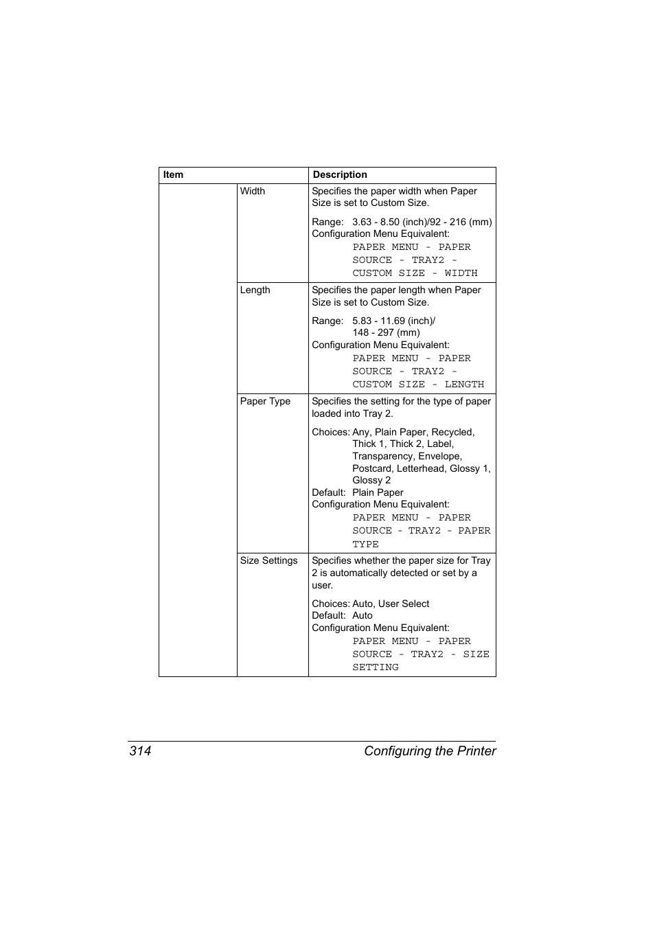 Configuring the printer 314 | Konica Minolta magicolor 5650 User Manual | Page 334 / 430