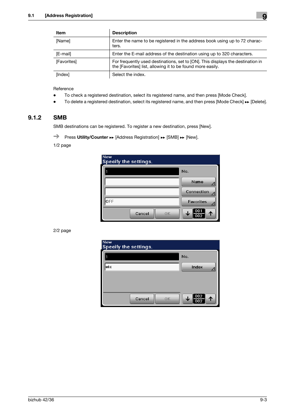 2 smb, Smb -3 | Konica Minolta bizhub 42 User Manual | Page 111 / 158