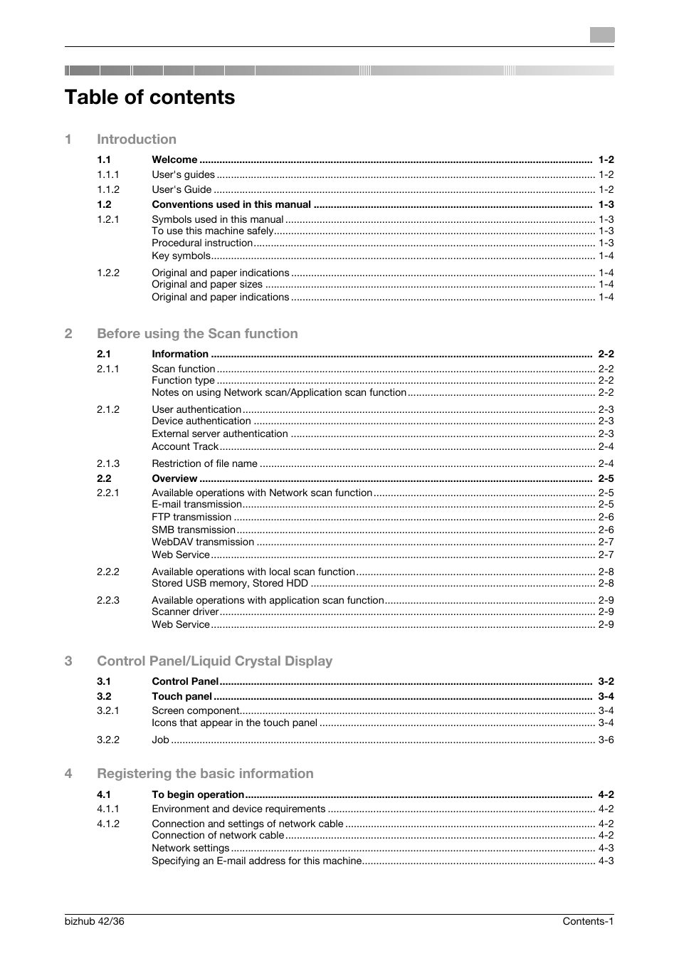 Konica Minolta bizhub 42 User Manual | Page 2 / 158