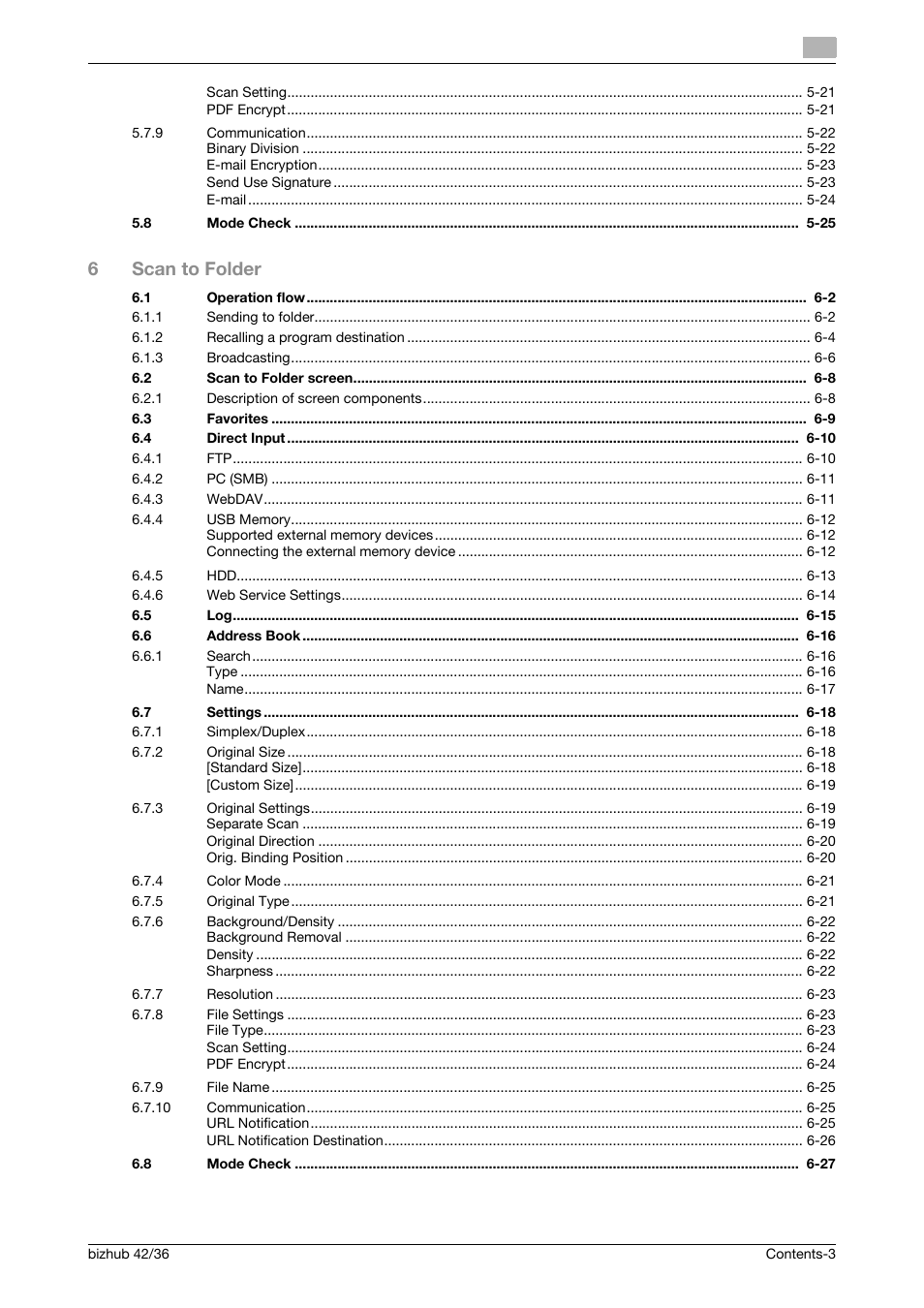 6scan to folder | Konica Minolta bizhub 42 User Manual | Page 4 / 158