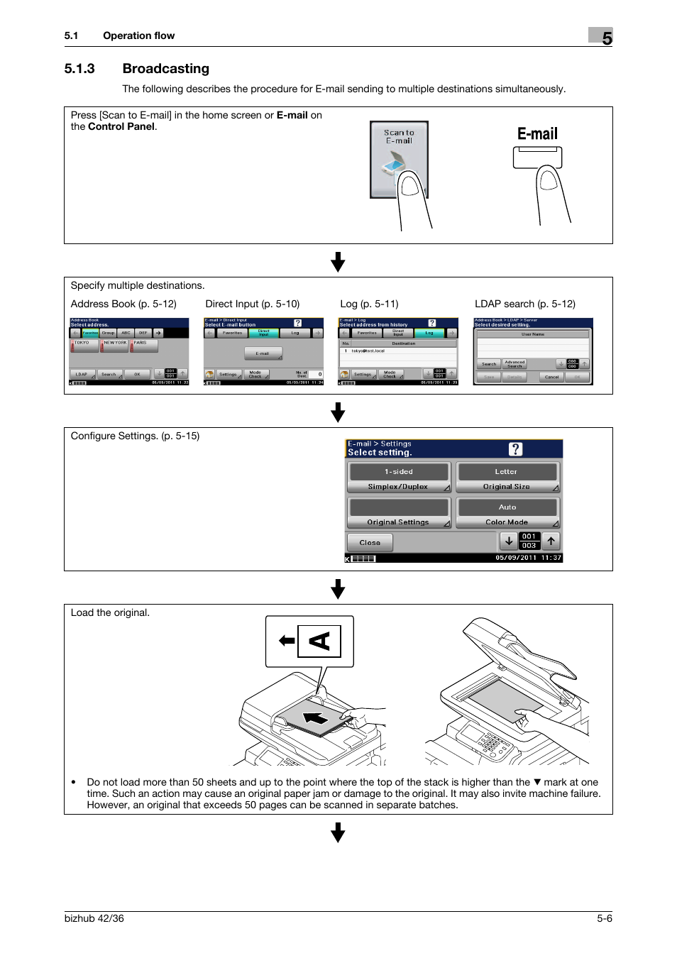 3 broadcasting, Broadcasting -6 | Konica Minolta bizhub 42 User Manual | Page 48 / 158