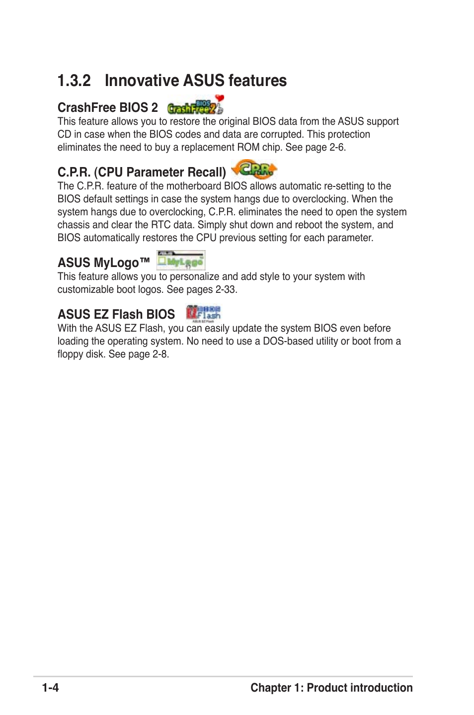 2 innovative asus features | Asus K8V-XE User Manual | Page 16 / 86