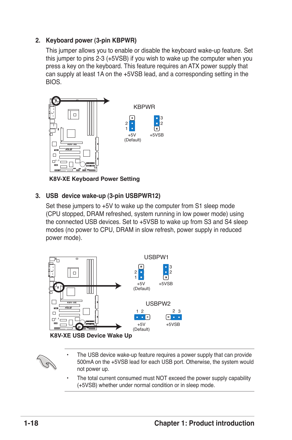 18 chapter 1: product introduction | Asus K8V-XE User Manual | Page 30 / 86