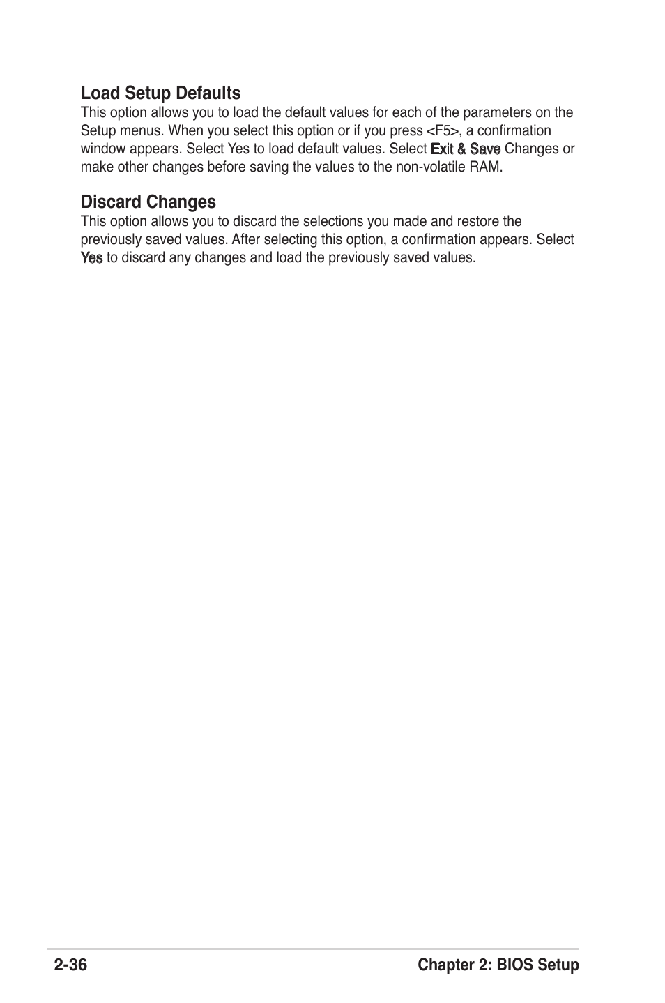 Load setup defaults, Discard changes | Asus K8V-XE User Manual | Page 74 / 86