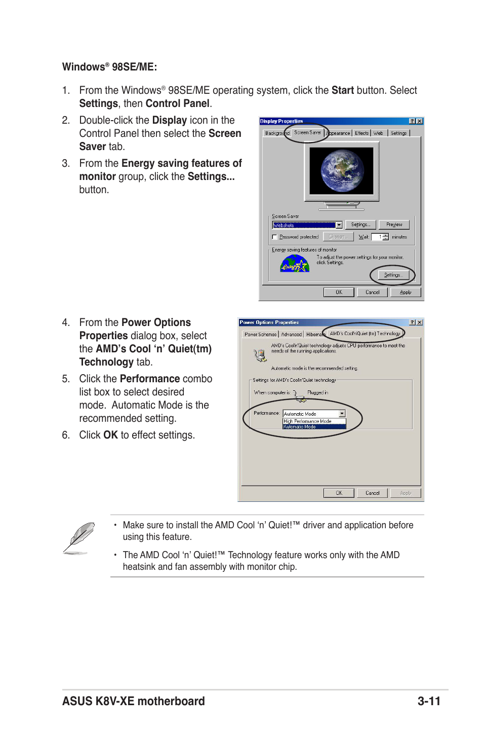 Asus k8v-xe motherboard 3-11 | Asus K8V-XE User Manual | Page 85 / 86