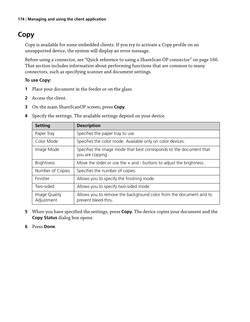Copy | Konica Minolta eCopy User Manual | Page 182 / 224