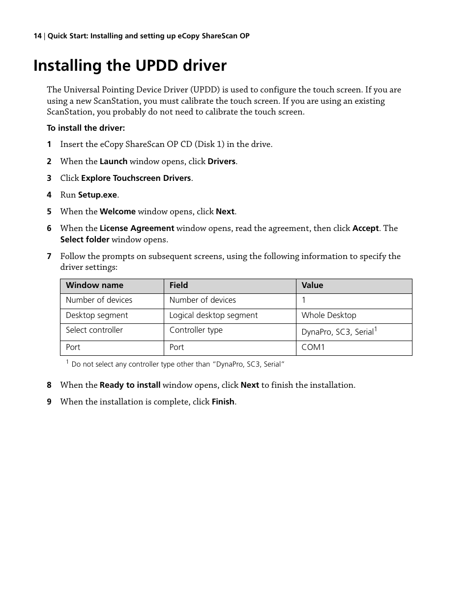 Installing the updd driver | Konica Minolta eCopy User Manual | Page 22 / 224