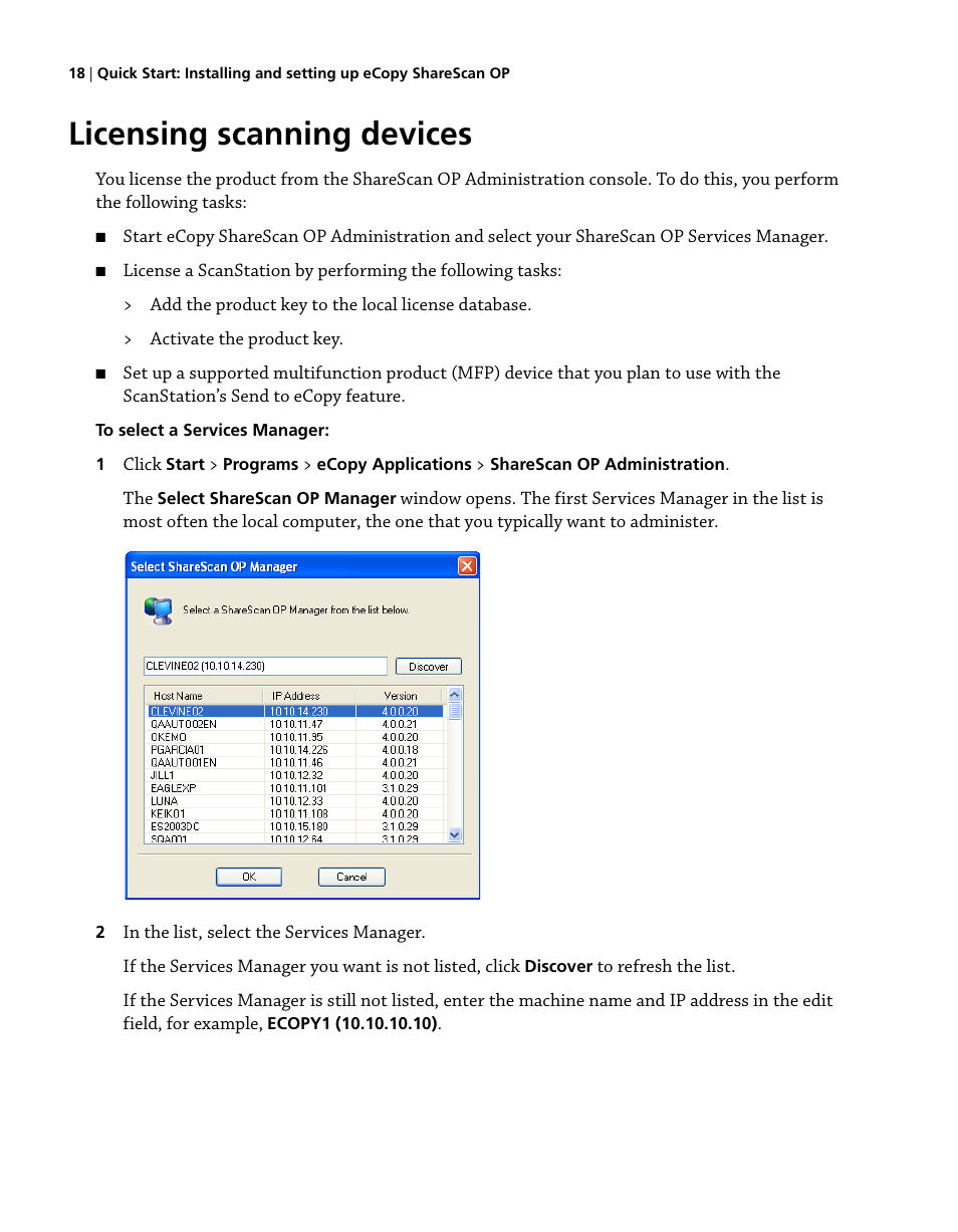 Licensing scanning devices | Konica Minolta eCopy User Manual | Page 26 / 224