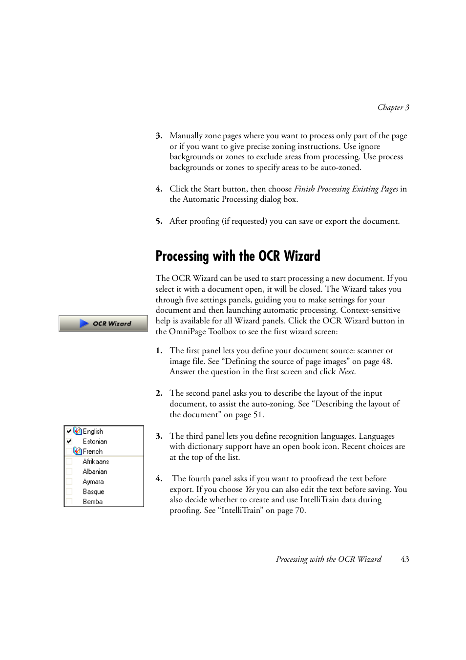Processing with the ocr wizard | Konica Minolta Unity User Manual | Page 43 / 100