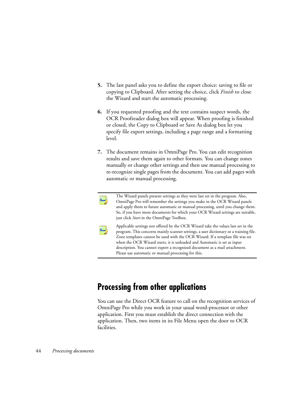 Processing from other applications | Konica Minolta Unity User Manual | Page 44 / 100