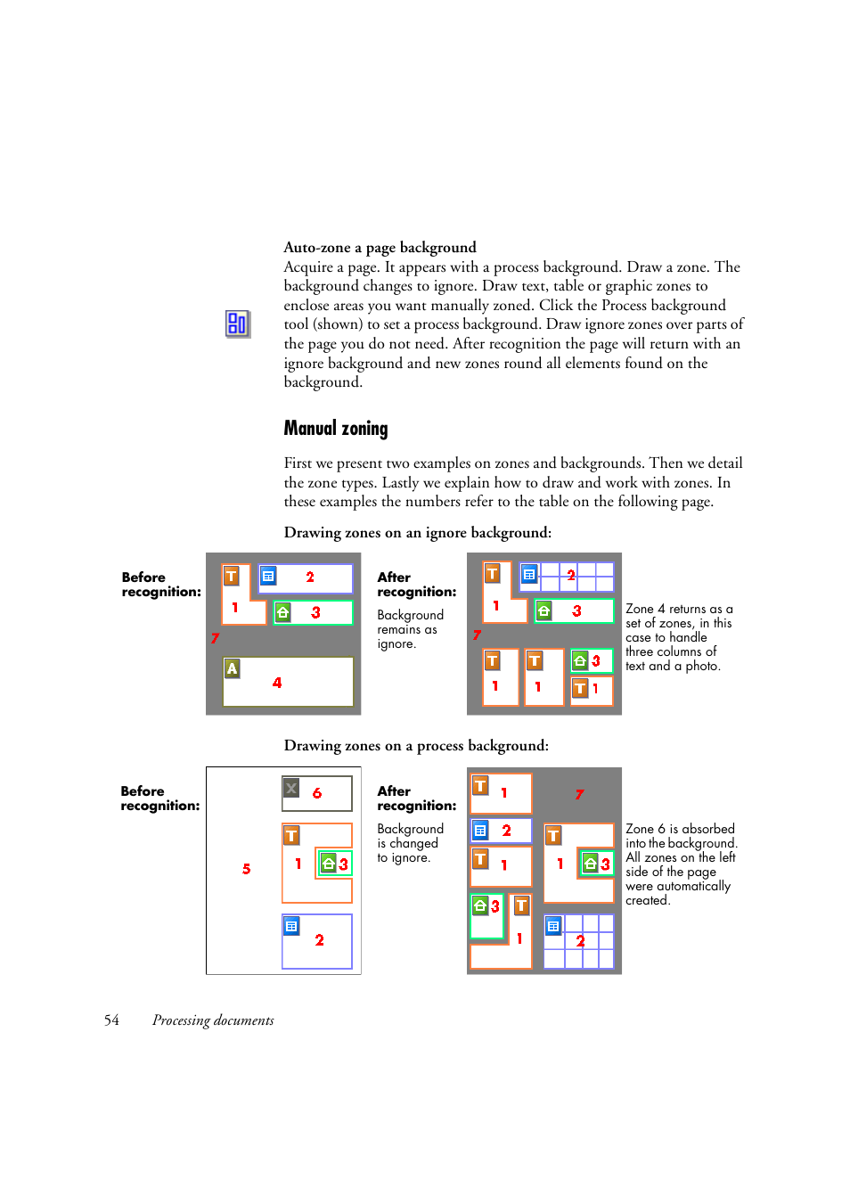 Manual zoning | Konica Minolta Unity User Manual | Page 54 / 100