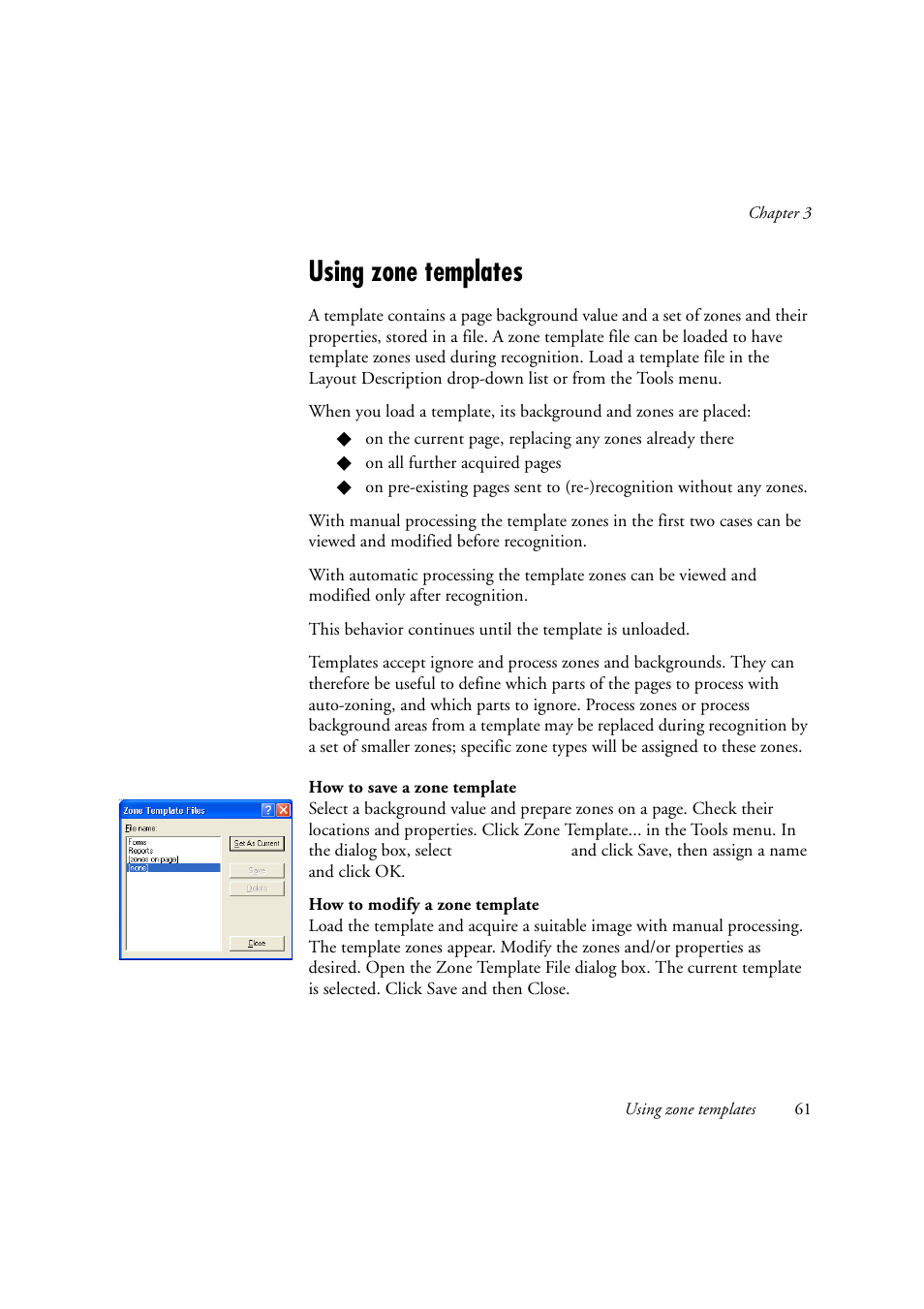 Using zone templates | Konica Minolta Unity User Manual | Page 61 / 100