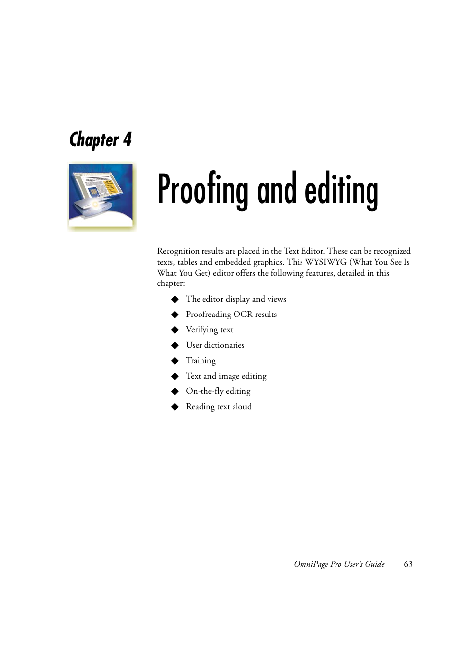 Proofing and editing, R o o f i n g, A n d | E d i t i n g, Chapter 4 | Konica Minolta Unity User Manual | Page 63 / 100