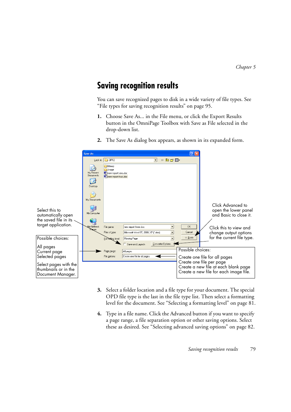 Saving recognition results | Konica Minolta Unity User Manual | Page 79 / 100