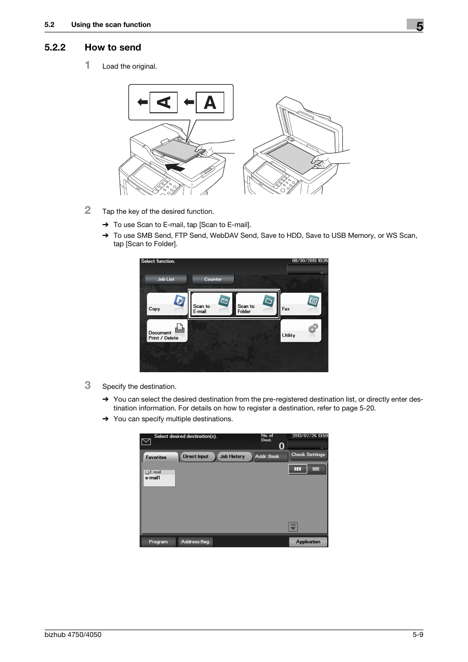 2 how to send, How to send -9 | Konica Minolta bizhub 4050 User Manual | Page 51 / 70