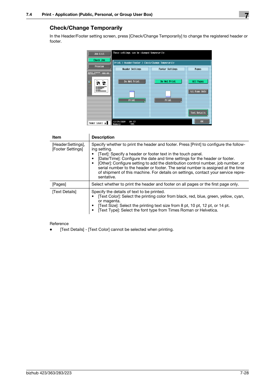 Check/change temporarily, Check/change temporarily -28 | Konica Minolta BIZHUB 223 User Manual | Page 136 / 302