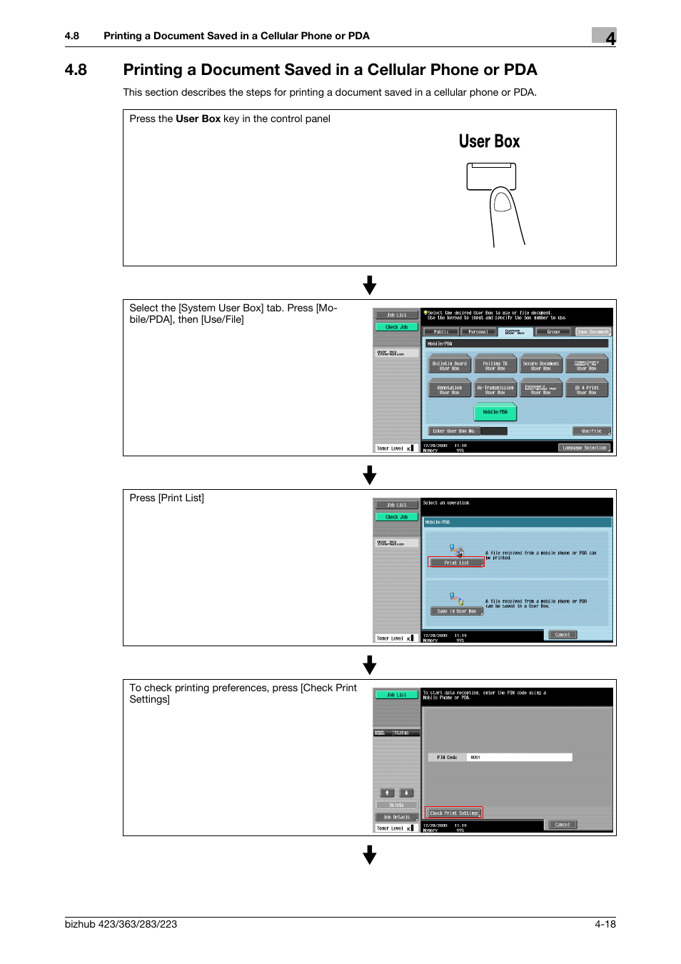 Konica Minolta BIZHUB 223 User Manual | Page 68 / 302